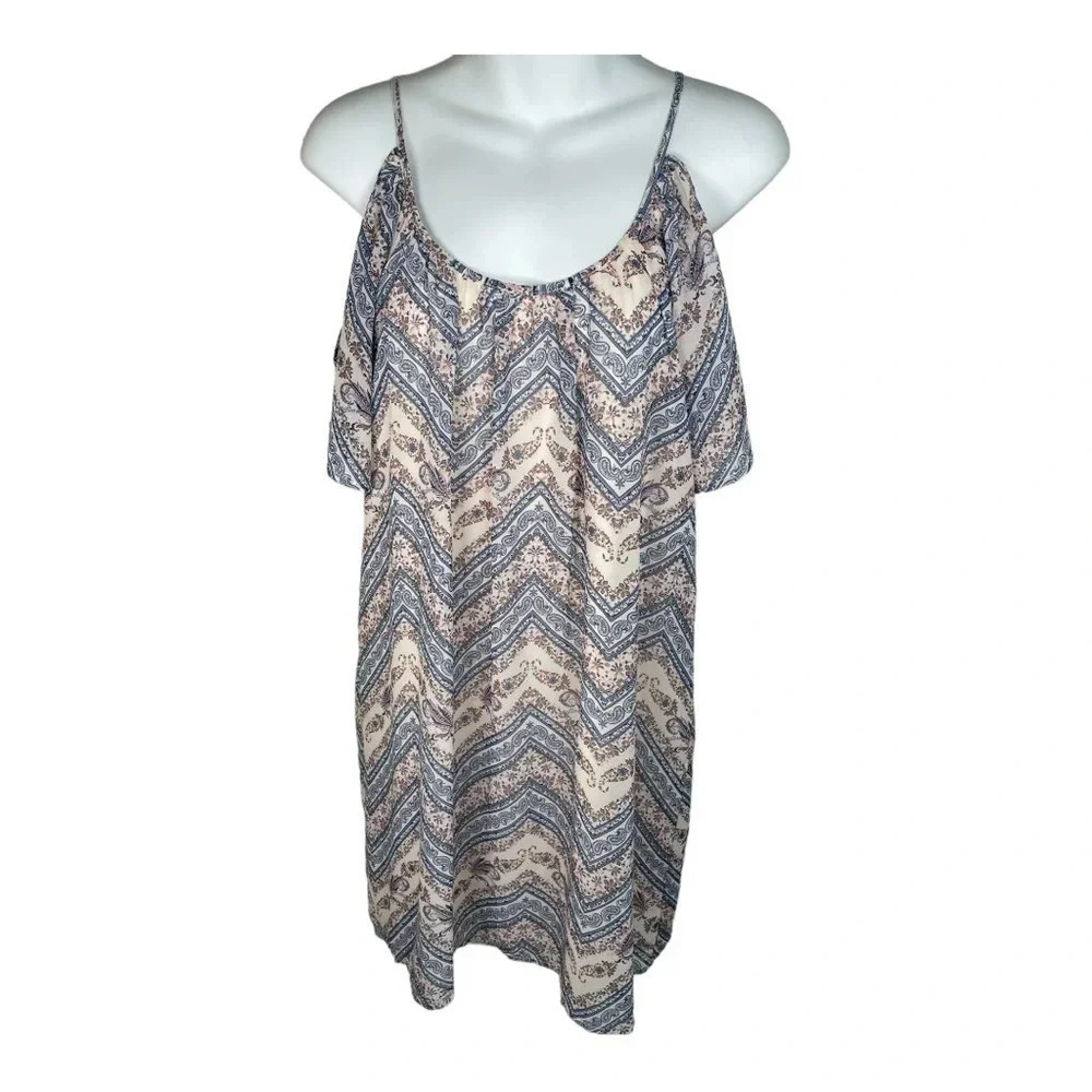 Bailey Blue Boho Off The Shoulder Dress Medium‎